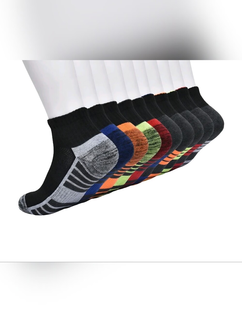 Athletic Works Boys Cushioned No Show Socks